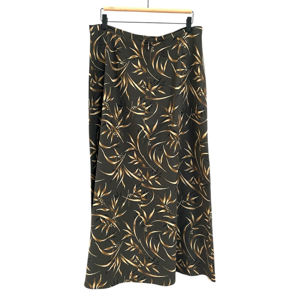 VTG Harvé Benard Women's Size 14 Silk‎ Midi Maxi Dark Whimsigoth Grunge Skirt
